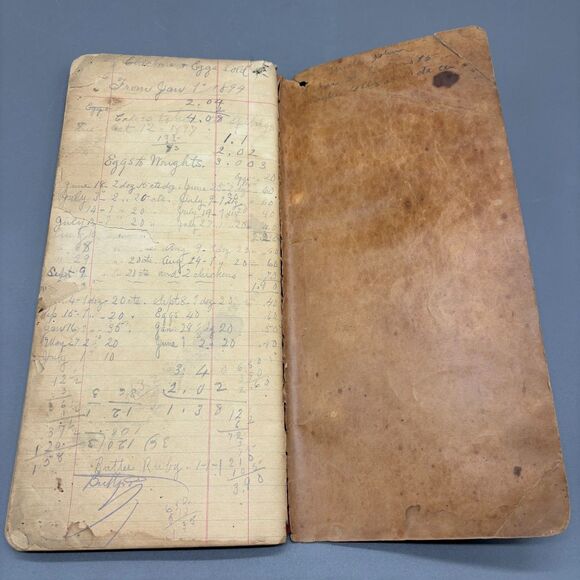 Antique Late 1800s Handwritten Want Book Ledger General Store Farm Records - Picture 6 of 16